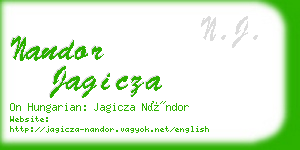 nandor jagicza business card